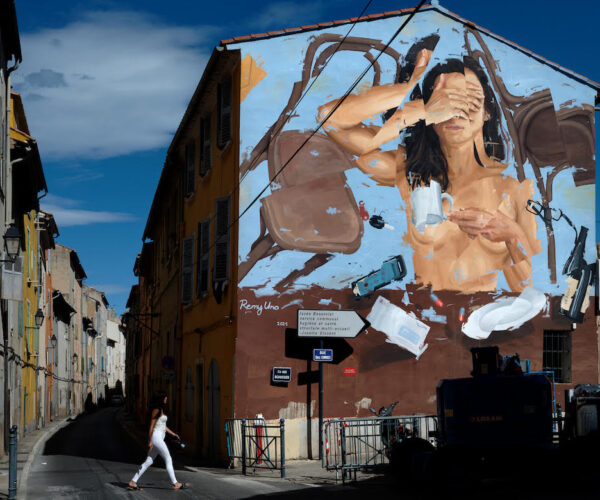 Fresque Remy Uno au festival street art la Seyne sur Mer