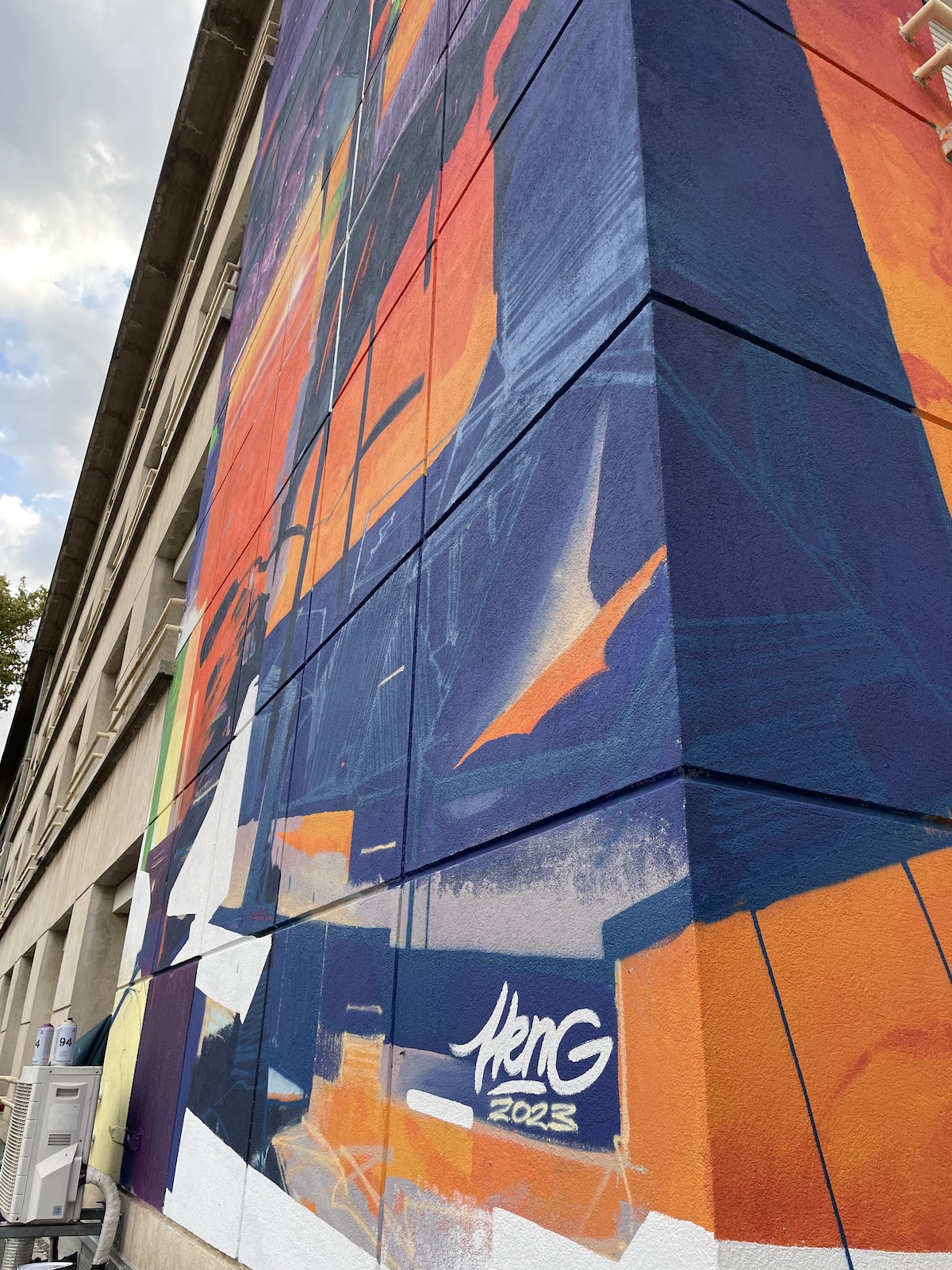 Détail fresque Heng festival street art graffiti Valence